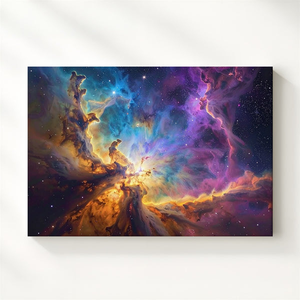 Stellar Bloom Nebula Canvas – Vivid Cosmic Cloud with Deep Space Motion - Gifitto