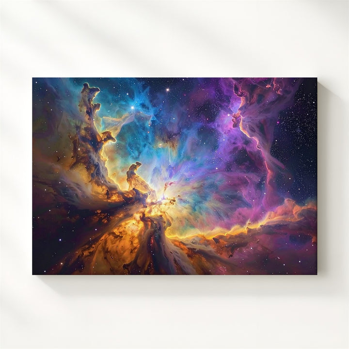 Stellar Bloom Nebula Canvas – Vivid Cosmic Cloud with Deep Space Motion - Gifitto