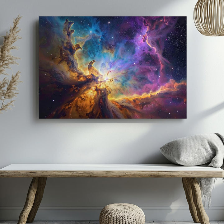 Stellar Bloom Nebula Canvas – Vivid Cosmic Cloud with Deep Space Motion - Gifitto