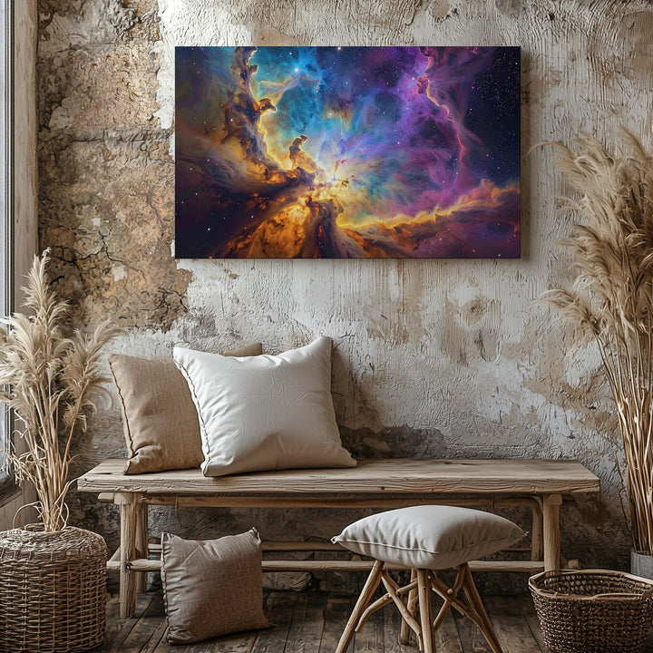 Stellar Bloom Nebula Canvas – Vivid Cosmic Cloud with Deep Space Motion - Gifitto