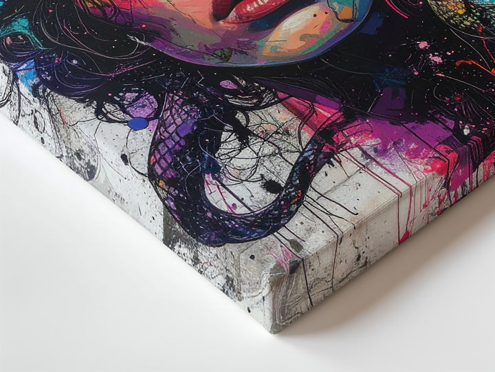 Neon Medusa Canvas – Bold Urban Mythology Wall Art - Gifitto