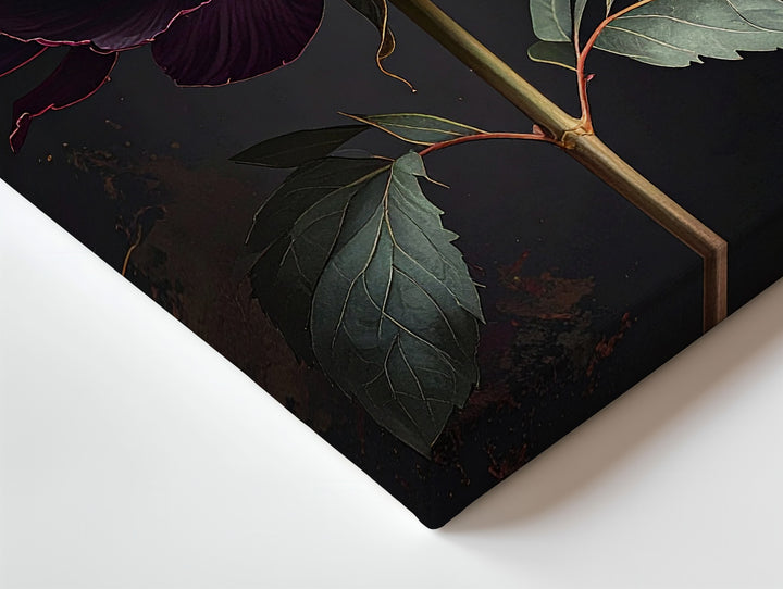 Moody Peony Canvas – Dark Floral Art with Velvet Petals and Dramatic Lighting - Gifitto