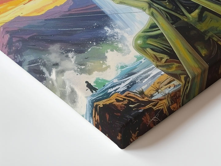 UFO "The Scream" Canvas – Surreal Sci-Fi & Iconic Artwork Fusion Art - Gifitto