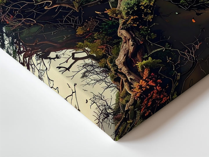 Forest Mind Portrait Canvas – Surreal Nature-Human Harmony Wall Art - Gifitto
