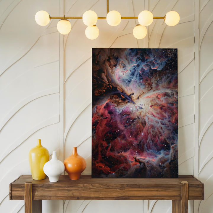 Cosmic Nebula Canvas – Swirling Red, Purple & Blue Celestial Art - Gifitto