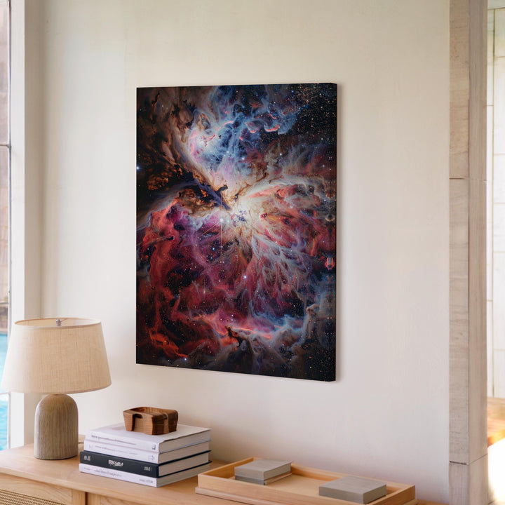 Cosmic Nebula Canvas – Swirling Red, Purple & Blue Celestial Art - Gifitto
