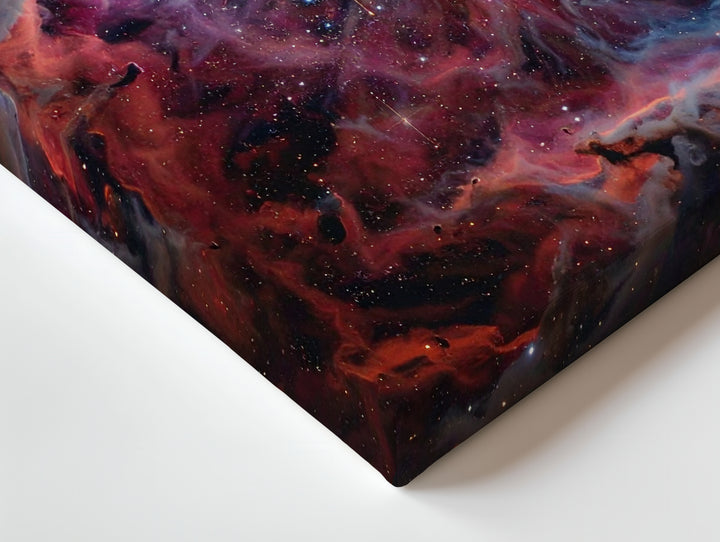 Cosmic Nebula Canvas – Swirling Red, Purple & Blue Celestial Art - Gifitto
