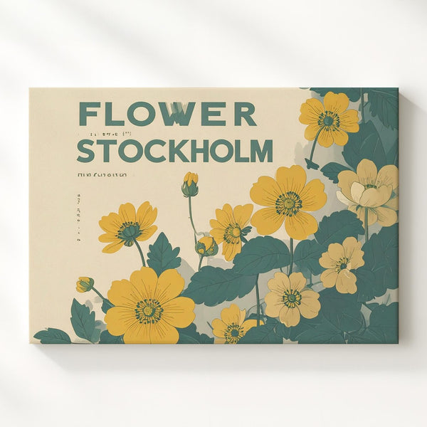 Flower Market Stockholm Canvas – Vintage-Inspired Scandinavian Floral Art - Gifitto