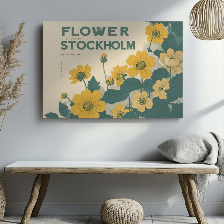Flower Market Stockholm Canvas – Vintage-Inspired Scandinavian Floral Art - Gifitto
