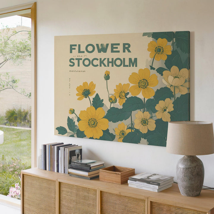 Flower Market Stockholm Canvas – Vintage-Inspired Scandinavian Floral Art - Gifitto