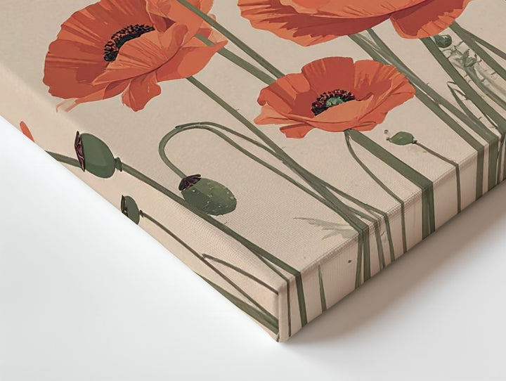 Flower Market New York Canvas – Retro Poppy Floral Art with Modern Elegance - Gifitto