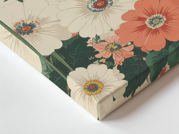 Flower Market Mexico Canvas – Festive Botanical Print with Mexican Folk Art Flair - Gifitto