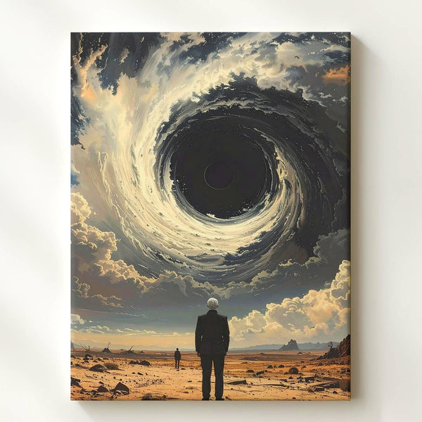 Black Hole Canvas – Surreal Landscape & Cosmic Vortex Art - Gifitto