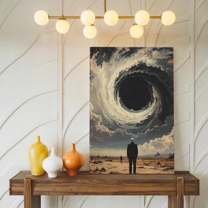 Black Hole Canvas – Surreal Landscape & Cosmic Vortex Art - Gifitto
