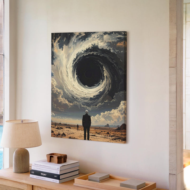 Black Hole Canvas – Surreal Landscape & Cosmic Vortex Art - Gifitto