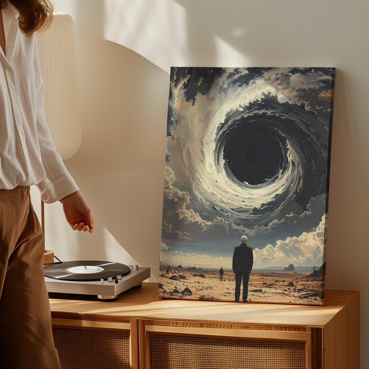 Black Hole Canvas – Surreal Landscape & Cosmic Vortex Art - Gifitto