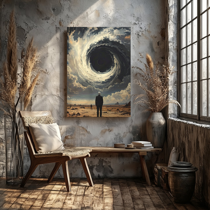 Black Hole Canvas – Surreal Landscape & Cosmic Vortex Art - Gifitto