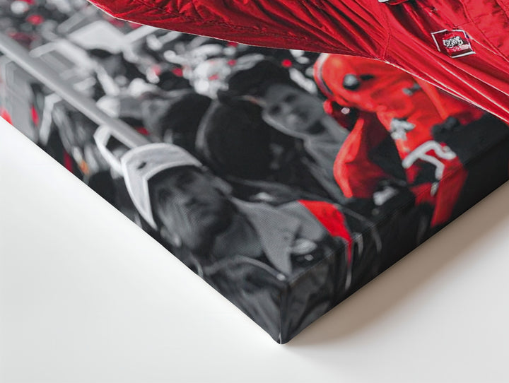 Ferrari F1 Victory Canvas – Selective Color Motorsport Celebration Wall Art - Gifitto