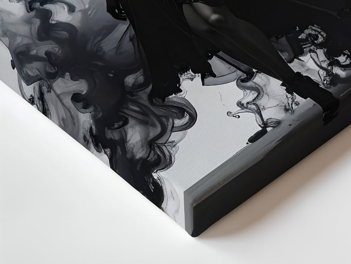 Witch of Shadows Canvas – Mysterious Sorceress in Dark Smoke Wall Art - Gifitto