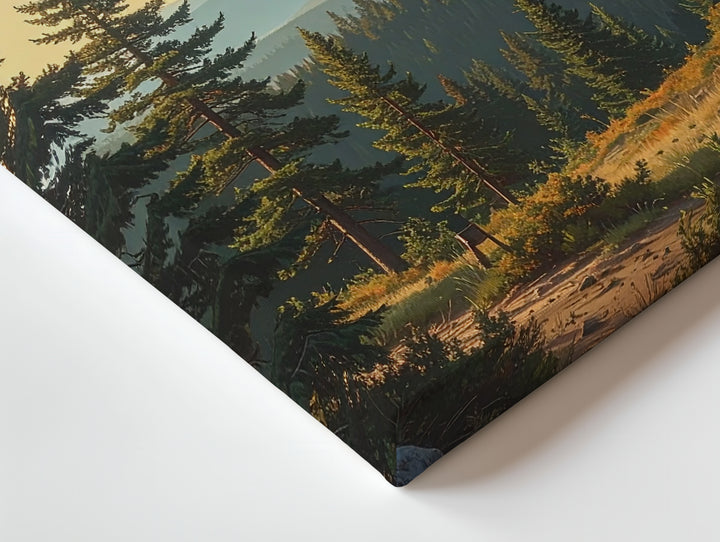 UFO Over Forest Canvas – Peaceful Dusk & Cosmic Mystery Art - Gifitto
