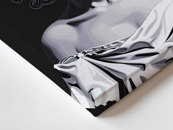 Playful Medusa Bust Canvas – Minimalist Mythology with Bubblegum Twist - Gifitto