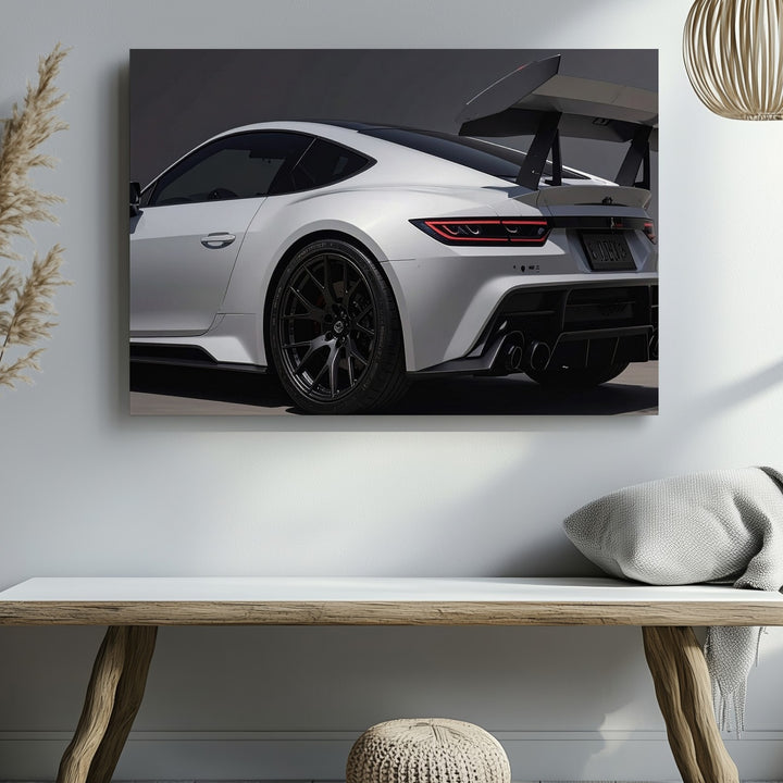 White Porsche GT3 RS Canvas – Precision Engineered Motorsport Wall Art - Gifitto