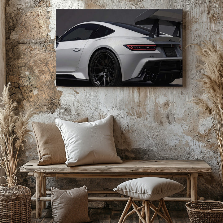 White Porsche GT3 RS Canvas – Precision Engineered Motorsport Wall Art - Gifitto