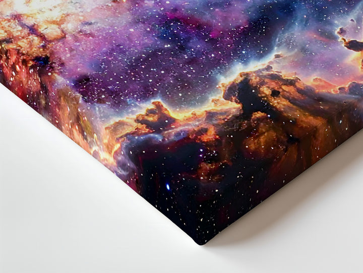 Stellar Bloom Canvas – Cosmic Nebula Explosion Wall Art in Crimson & Indigo - Gifitto