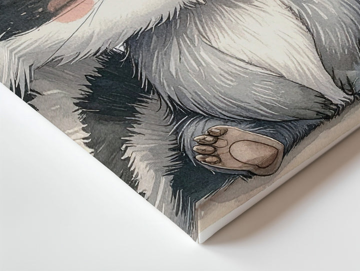 Boho Raccoon with Feathered Headband Canvas – Serene Nursery Wall Art - Gifitto