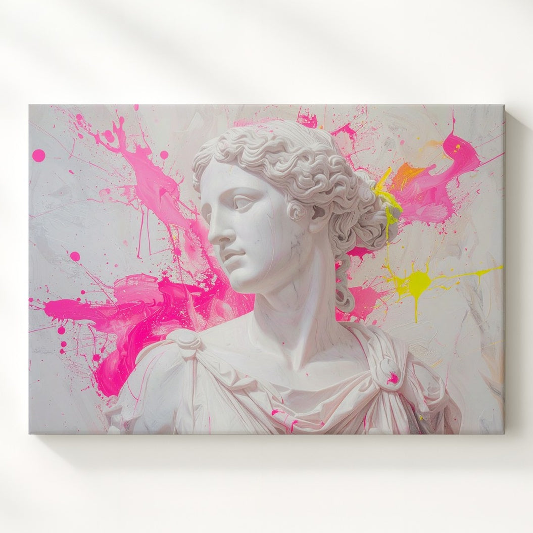 NeoClassic Graffiti Bust Canvas – Modern Street Art Meets Ancient ...