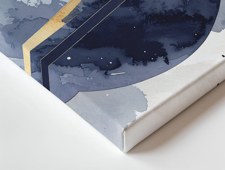 Playful Planet with Rings Canvas – Space Nursery Wall Art - Gifitto