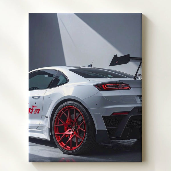 White Porsche GT3 RS Canvas – Studio-Lit Performance Car Wall Art - Gifitto