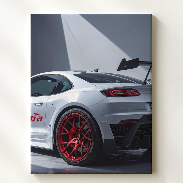 White Porsche GT3 RS Canvas – Studio-Lit Performance Car Wall Art - Gifitto