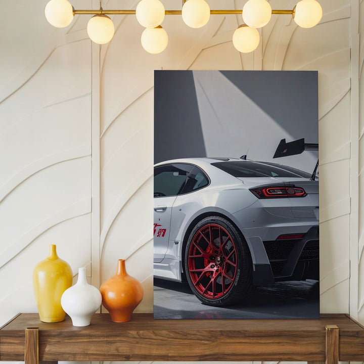 White Porsche GT3 RS Canvas – Studio-Lit Performance Car Wall Art - Gifitto
