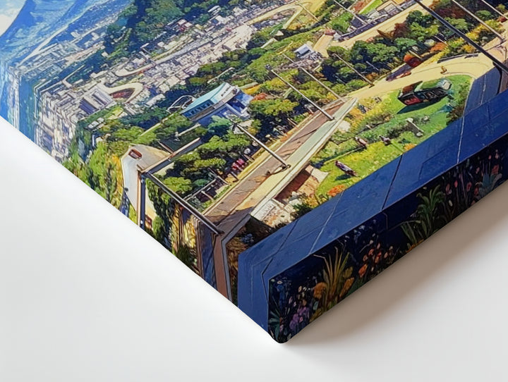 Utopian Dome City Canvas – Futuristic Urban Nature Art - Gifitto