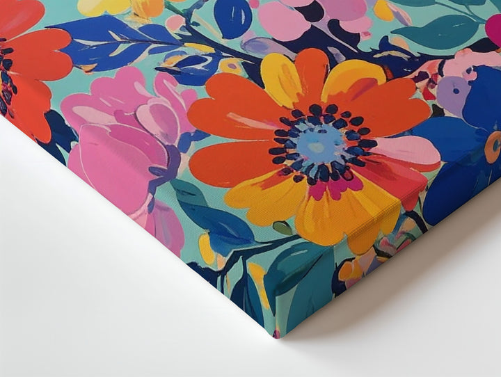 Bold Floral & Bird Canvas – Vibrant Modern Art with Playful Patterns - Gifitto