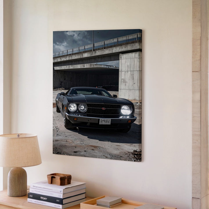 Black Dodge Challenger SRT Canvas – Urban Tunnel Muscle Car Wall Art - Gifitto