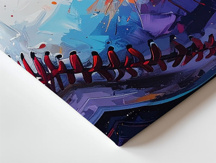 Comic Splash Baseball Canvas – Bold Sports Wall Art with Street Style Energy - Gifitto