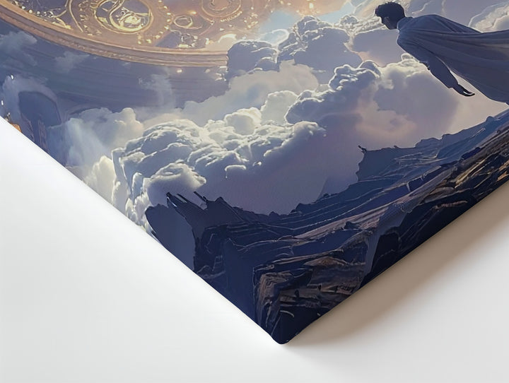 Cosmic Pilgrim Canvas – Surreal Interdimensional Journey Wall Art - Gifitto