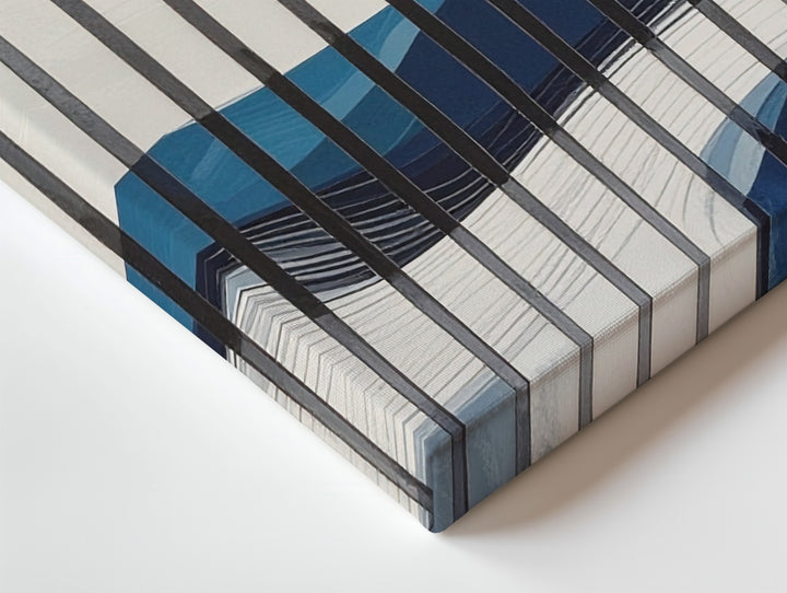 Geometric Soundwave Canvas – Abstract Vertical Color Blocks & Fluid Lines - Gifitto