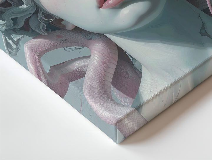Medusa Marble Bust Canvas – Surreal Mythical Sculpture Art - Gifitto