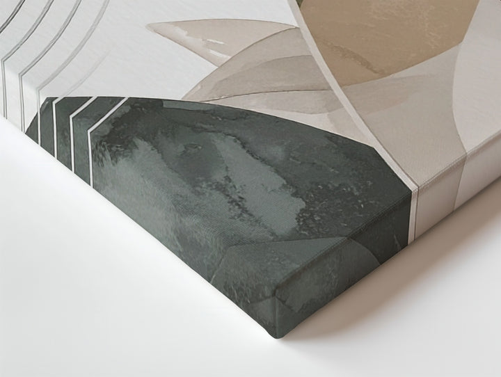 Abstract Botanical Geometry Canvas – Organic Shapes & Minimalist Line Art - Gifitto