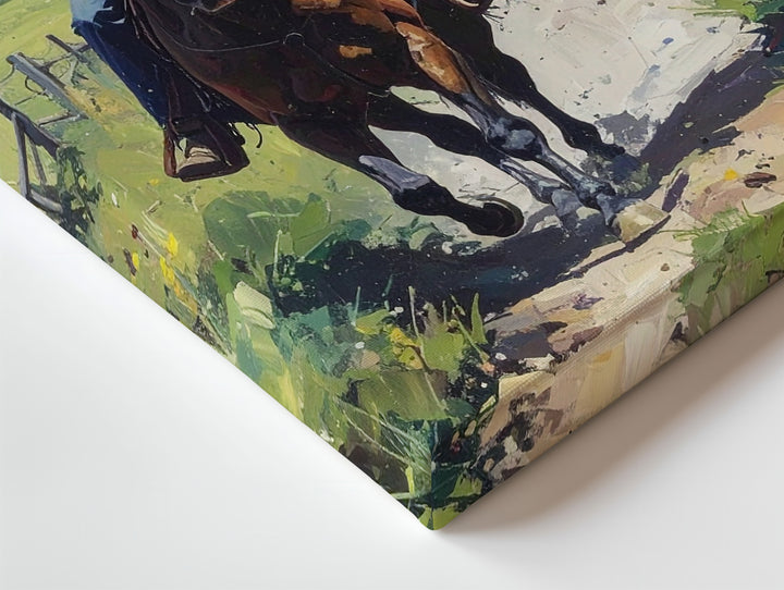 Rural Cowboy and Horse Canvas – Serene Country Pathway Wall Art - Gifitto