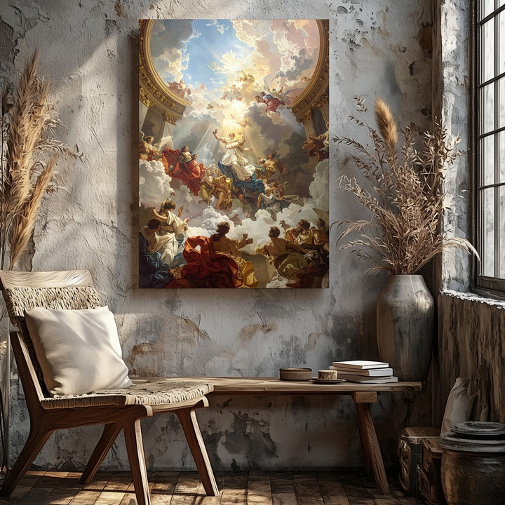 Celestial Pantheon Canvas – Renaissance Mythology Grand Tableau - Gifitto