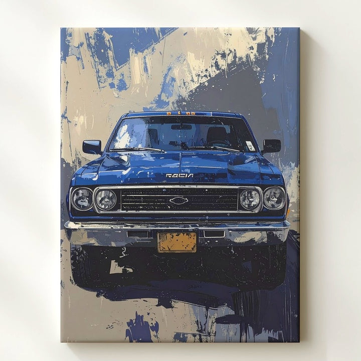 RAM Pickup Front View Canvas – Gritty Painterly Truck Wall Art - Gifitto