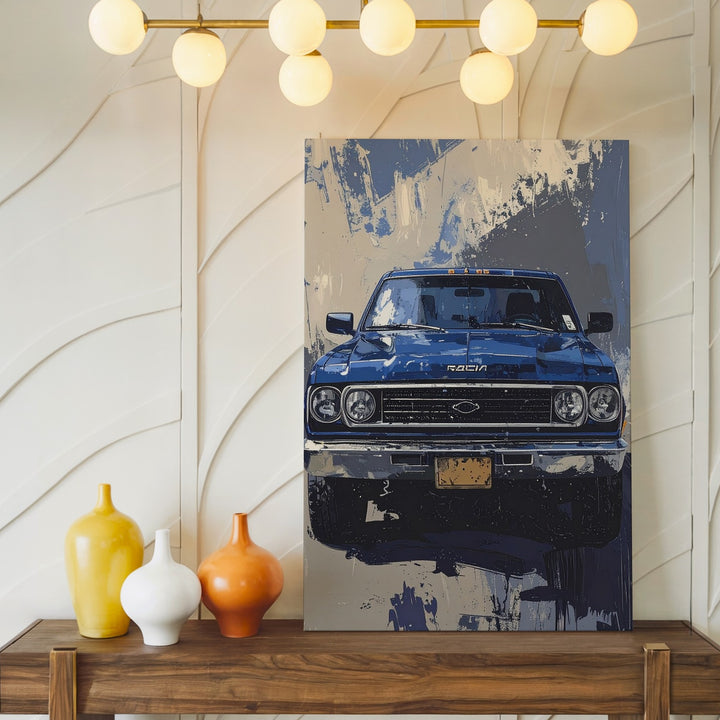RAM Pickup Front View Canvas – Gritty Painterly Truck Wall Art - Gifitto
