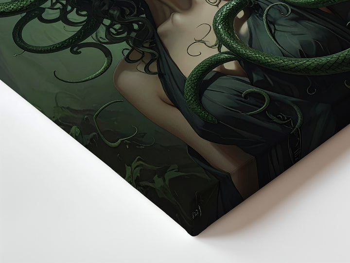 Gothic Enchantress Medusa Canvas – Ethereal Fantasy Portrait - Gifitto