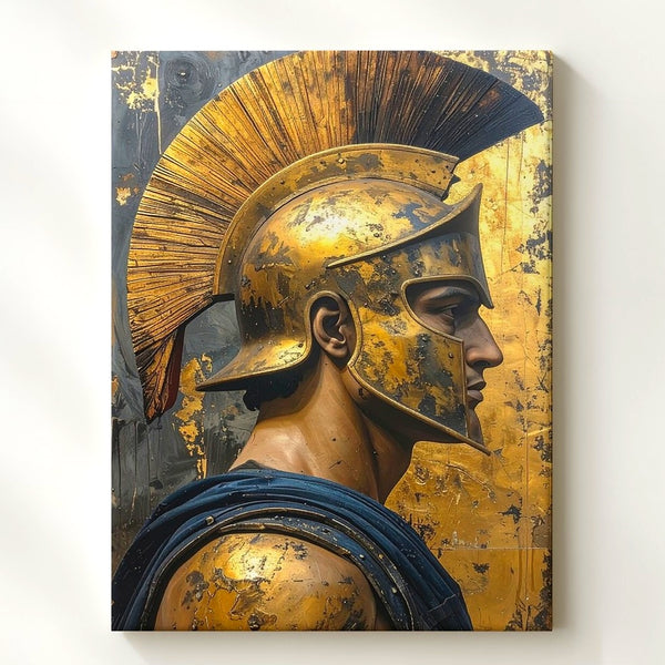 Modern Hoplite Warrior Canvas – Stylized Greek Valor Art - Gifitto