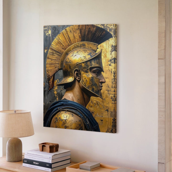 Modern Hoplite Warrior Canvas – Stylized Greek Valor Art - Gifitto