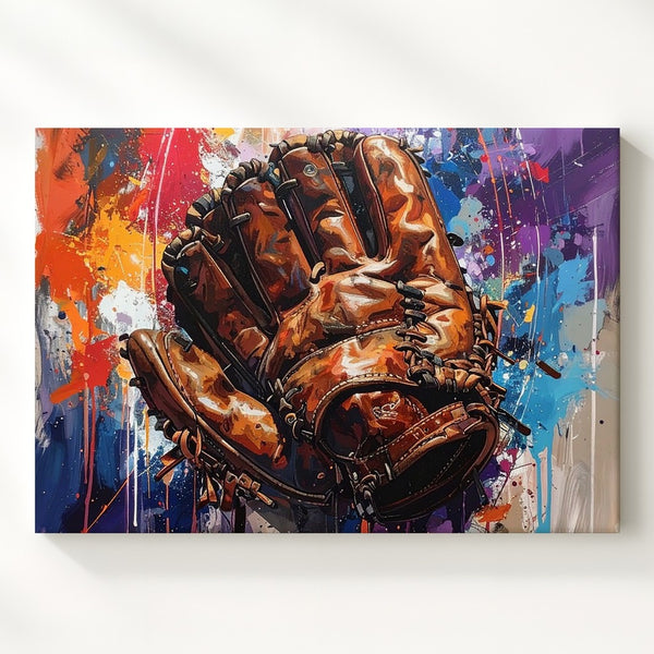 Vintage Baseball Glove Canvas – Street Art Sports Wall Decor - Gifitto